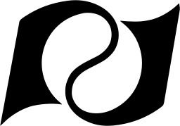 Mark 713: Pennant shape with an S curve split between black and white. Tools, designed by Jack Werner for The Office of the Commissioner of Baseball. Trademarks & Symbols Vol. 2, Kuwayama, 1973.