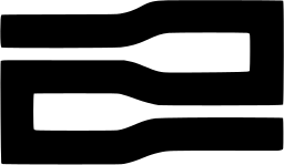 Mark 715: Two stacked horizontal bars with flared ends. Tools, designed by Edger Kung for Lucerne Boat Club. Trademarks & Symbols Vol. 2, Kuwayama, 1973.