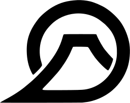 Mark 794: Mountain outline in a ring that sweeps out into a tail. Minerals, for Syowa Oil. Trademarks & Symbols Vol. 2, Kuwayama, 1973.