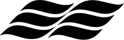 Mark 814: Layered leaf like waves flowing to the right. Minerals, designed by Everett S. Aison for Grossman Publishers, Inc. Trademarks & Symbols Vol. 2, Kuwayama, 1973.