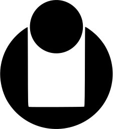 Mark 851: Round dot above a rectangular slot in a black disc. Circles, designed by M.H.Koskela for Suomen Insinooriliitto. Trademarks & Symbols Vol. 2, Kuwayama, 1973.