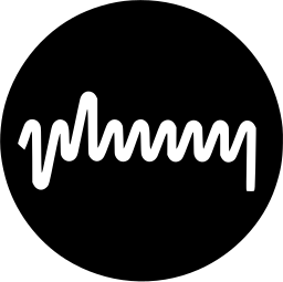 Mark 873: Thin white zigzag signal line across the middle of a black disc. Circles, designed by Norbert Dutton+Rapier Design Ltd. for The Plessey Co., Ltd. Trademarks & Symbols Vol. 2, Kuwayama, 1973.