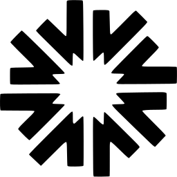 Mark 882: Burst of paired bars with arrow tips around a hollow centre. Circles, designed by Francis R. Esteban for Dequesne Light. Trademarks & Symbols Vol. 2, Kuwayama, 1973.