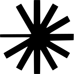 Mark 886: Ten thick bars radiating from a centre. Circles, designed by Kohei Sugiura & Kiyoshi Awazu for The Japan Council Against Atomic and Hydrogen Bombs. Trademarks & Symbols Vol. 2, Kuwayama, 1973.