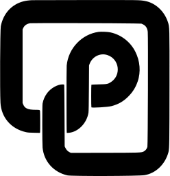 Mark 906: Two rounded square links joined with an inner loop. Circles, designed by Claude Dietrich for Prolansa Ltd. Trademarks & Symbols Vol. 2, Kuwayama, 1973.
