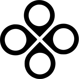 Mark 918: Four open rings in a clover arrangement touching at the centre. Circles, designed by Paul Moser for Maschinen AG. Trademarks & Symbols Vol. 2, Kuwayama, 1973.