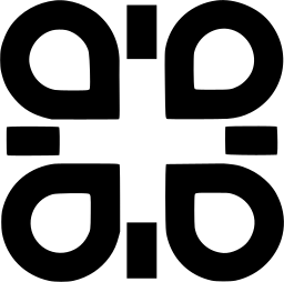 Mark 919: Four loops shaped like drops with small bars between them. Circles, designed by Otto Krämer for Verband Schweizerischer Stickerei-Exporteure. Trademarks & Symbols Vol. 2, Kuwayama, 1973.