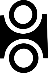 Mark 943: Two small rings, one above the other, held by a pair of side bars. Circles, designed by Studio Milani for Ditta Orecchia & Co. Trademarks & Symbols Vol. 2, Kuwayama, 1973.