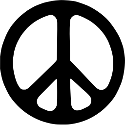 Mark 947: Peace symbol in white lines inside a black disc. Circles, designed by Gerald Holtom for Campaign for Nuclear Disarmament. Trademarks & Symbols Vol. 2, Kuwayama, 1973.