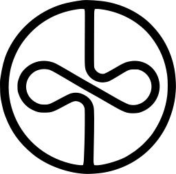 Mark 958: S shaped loops with a vertical stem inside a ring. Circles, designed by Carl Regehr for The International Telephone and Telegraph Corp. Trademarks & Symbols Vol. 2, Kuwayama, 1973.