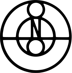 Mark 959: Ring divided by a cross with two small circles on its axis. Circles, designed by Carlo L. Vivarelli for Neri. Trademarks & Symbols Vol. 2, Kuwayama, 1973.