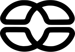 Mark 960: Two interlocking oval loops stacked one over the other. Circles, designed by Francesc Guitart for Lamper. Trademarks & Symbols Vol. 2, Kuwayama, 1973.