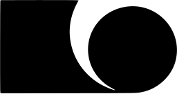 Mark 981: Black square with a notch interlocked with a solid circle. Circles, designed by Peter Riefenstahl for City of Brunswick. Trademarks & Symbols Vol. 2, Kuwayama, 1973.