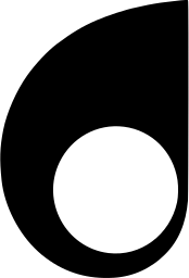 Mark 982: Large drop shape with a round hole in its lower half. Circles, designed by Michel Olyff for R.T.B. Radiodiffusion-Television. Trademarks & Symbols Vol. 2, Kuwayama, 1973.