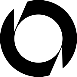 Mark 993: Thick ring with a pointed wedge cut away at the upper left and lower right. Circles, designed by Lippincott & Margulies for United Shoe Machine. Trademarks & Symbols Vol. 2, Kuwayama, 1973.