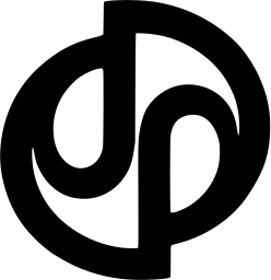 Mark 994: Black disc with a hooked white loop and a vertical split. Circles, designed by Carlo Vivarelli for Twist Drill Works. Trademarks & Symbols Vol. 2, Kuwayama, 1973.