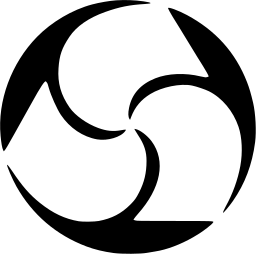 Mark 997: Three curved blades turning around a small pointed centre. Circles, designed by Michael Tucker for Marine Accessory. Trademarks & Symbols Vol. 2, Kuwayama, 1973.